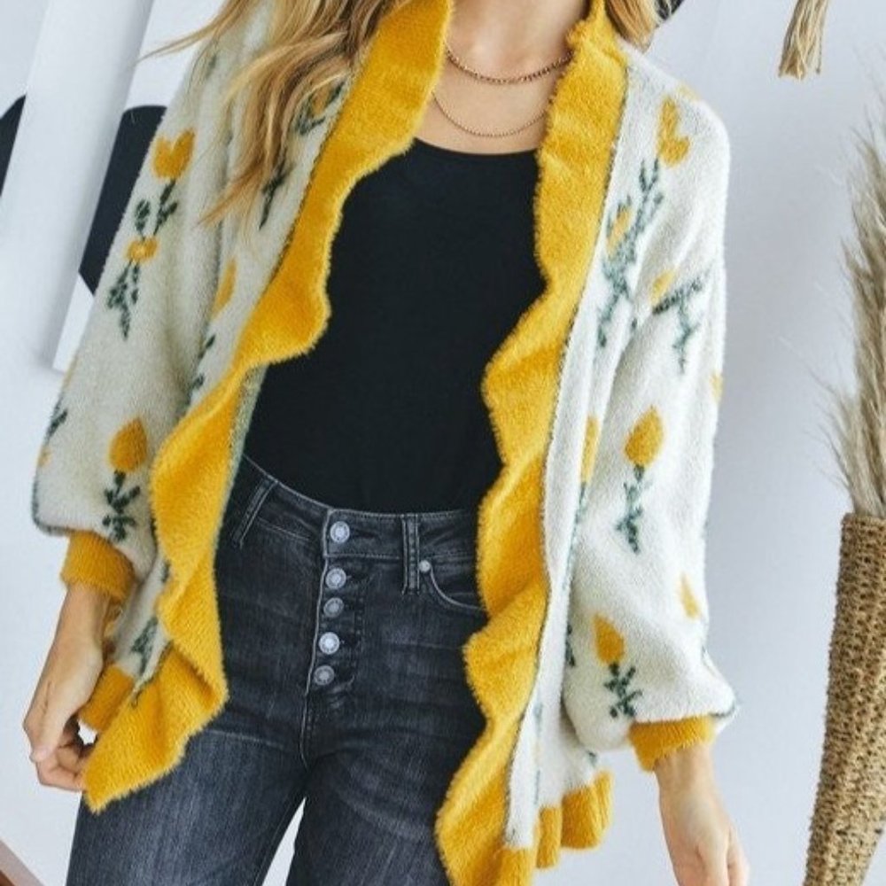 Sale Calla Puff Sleeve Cardigan